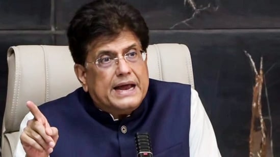 Union Commerce and Industry Minister Piyush Goyal speaks on the India-New Zealand Free Trade Agreement, during a video conference with New Zealand Trade and Investment Minister Todd McClay, in New Delhi on Monday.