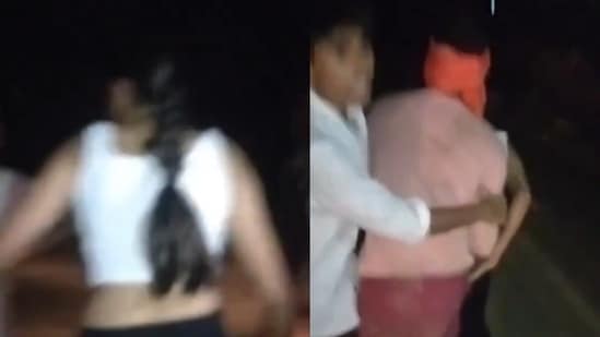 The disturbing visuals have prompted calls for police action against whoever is responsible for the incident. (Viral video grabs)