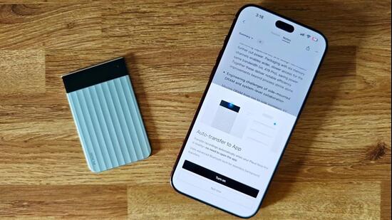 Plaud makes a strong case for itself with summaries that also include a chatbot-like feature. (Visha Mathur | HT picture)