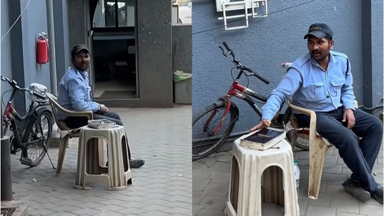 Workplace friendship between employee and security guard wins hearts.