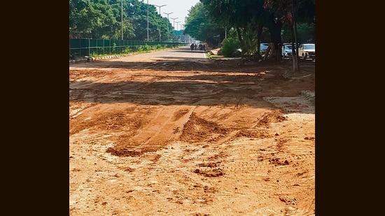 With the MC having completed its part, the site has now been handed over to the engineering department of the UT administration, for taking up the further restoration of the affected road portion. (HT File)