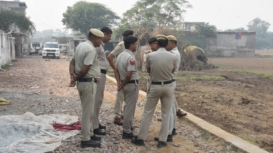 Police have arrested the two men accused of the Faridabad assault, one from Uttar Pradesh and the other from Madhya Pradesh. (HT Photo by Subhash Sharma)