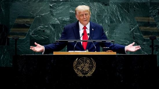File photo: US President Donald Trump addresses the 80th United Nations General Assembly in New York City