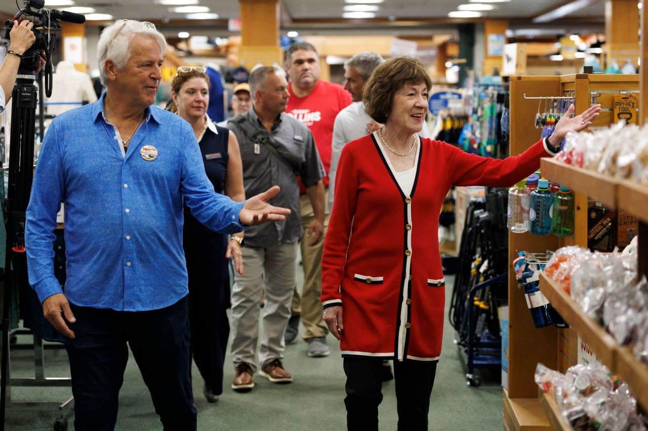 Republican Sen. Susan Collins during a campaign stop last month in Kittery, Maine.
