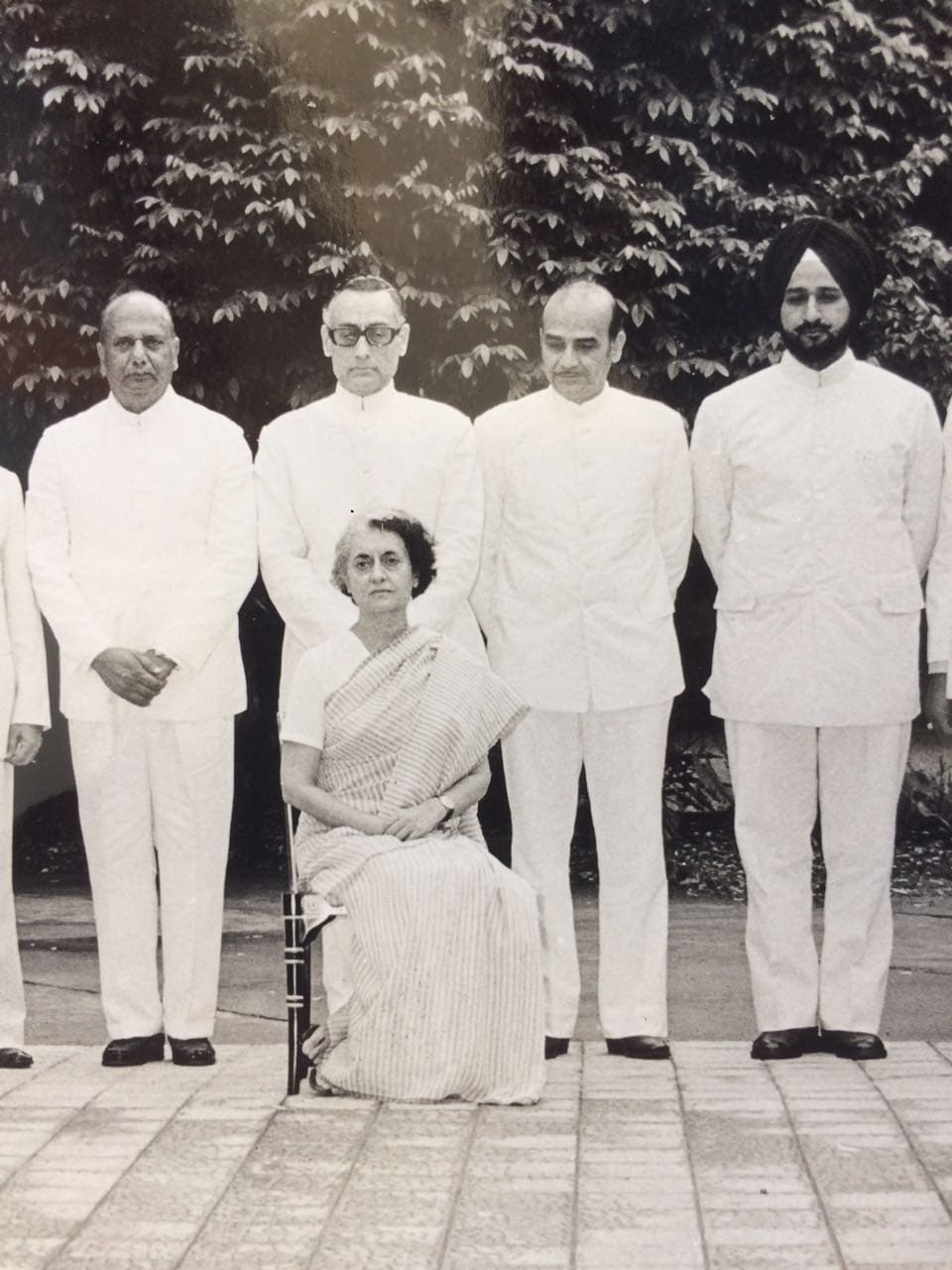 RN Kao (second from left) with Prime Minister Indira Gandhi (seated).