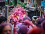 Gram it: Devotees across the Capital have begun bidding farewell to Lord Ganesha, with idol immersions taking place at artificial ponds set up by the Delhi Government. In a parallel move aimed at responsible handling of damaged/broken idols, Delhi Chief Minister Rekha Gupta has announced setting up of over 200 collection centres across the city; here residents can hand over khandit murtis instead of abandoning these at public places.(Photo: Raj K Raj/HT)