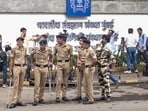 Mumbai: Police personnel stand guard outside IIT Bombay after the recent death by suicide of a second year B Tech student Sahil Wakode, in Mumbai, Tuesday, Sept. 22, 2026. (PTI)