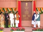 Prime Minister Narendra Modi with Union Minister of Housing and Urban Affairs Manohar Lal during the inauguration of Kartavya Bhavan. (PMO)