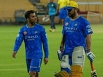Vansh Bedi with MS Dhoni during his CSK days.(X Images)