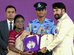National Film Awards 2026 LIVE: President Droupadi Murmu confers award for Best Actor in a Leading Role on Mammootty for his performance in the Malayalam film 'Bramayugam' during the 72nd National Film Awards, at Kevadia, in Narmada district, Gujarat. (@PresidentOfIndia/YT via PTI Photo)(PTI09_22_2026_000317B)