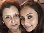 Rani Mukerji with mother Krishna Mukerji