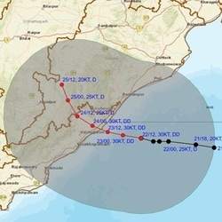 The system is likely to move further west-northwestwards and cross the north Andhra Pradesh–south Odisha coasts between Visakhapatnam and Gopalpur.