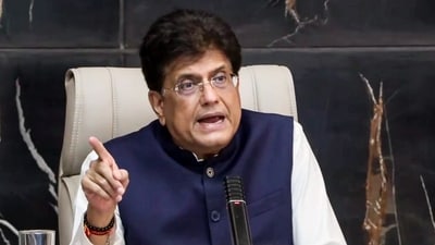 Union Commerce and Industry Minister Piyush Goyal speaks on the India-New Zealand free trade agreement with New Zealand Trade and Investment Minister Todd McClay. (ANI Video Grab   )