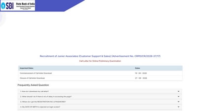 SBI Clerk Prelims Admit Card 2026 released at sbi.co.in, direct link to download here SBI Clerk Prelims Admit Card 2026 released at sbi.co.in, direct link to download here