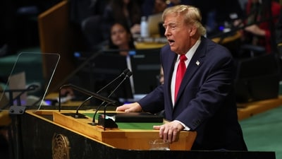 United States President Donald Trump speaks during the 81st session of the United Nations General Assembly at United Nations headquarters, Tuesday, Sept. 22, 2026. (AP Photo) United States President Donald Trump speaks during the 81st session of the United Nations General Assembly at United Nations headquarters, Tuesday, Sept. 22, 2026. (AP Photo)