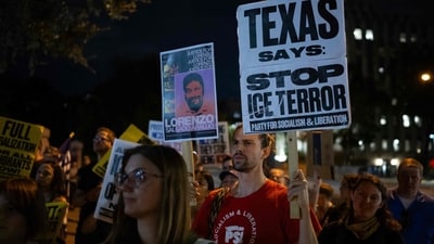 People protest outside the Texas State Capitol in Austin, Texas, on September 21, 2026, a day after a Venezuelan national was shot and wounded during a ICE operation (AFP) People protest outside the Texas State Capitol in Austin, Texas, on September 21, 2026, a day after a Venezuelan national was shot and wounded during a ICE operation (AFP)