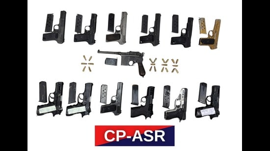 Police registered six separate cases under Section 25 of the Arms Act at the Chheharta, Hakima, Sultanwind and D-Division police stations in Amritsar, the officials said. (HT)