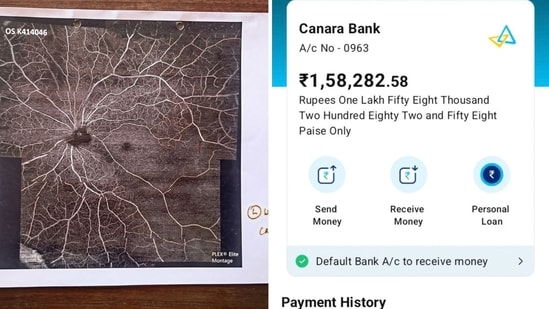 Image of report and screenshot of bank balance shared on X by a teen.