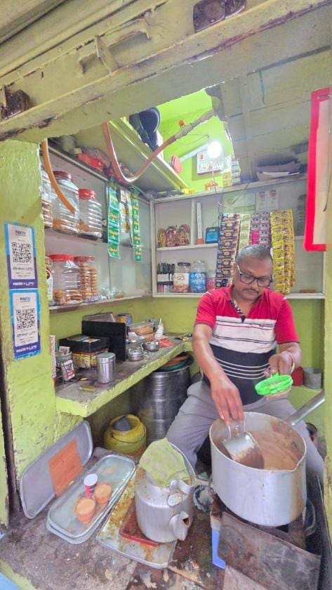 Source: Picture taken by R S Ratna at Ranchi, Jharkhand. A local tea seller using UPI for receiving money. Source: Picture taken by R S Ratna at Ranchi, Jharkhand. A local tea seller using UPI for receiving money.