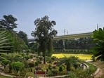 A minor girl was allegedly gangraped inside Aastha Kunj Park by three men who police said posed as policemen. (HT photo)
