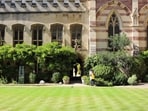 A view of a college in Oxford (which may or may not be the university town in The Vivisectors) as yet unburdened by its shrubbery. (Shutterstock)