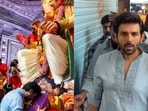 Kartik Aaryan seeks blessings at Lalbaugcha Raja after National Award win.
