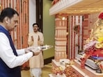 Maharashtra Chief Minister Devendra Fadnavis at his official residence in Mumbai on Tuesday. (@Dev_Fadnavis)