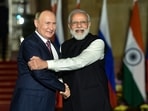 Prime Minister Narendra Modi with Russian President Vladimir Putin.