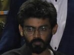 Sharjeel Imam in police custody in 2020. (HT Archive)