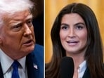 Donald Trump brutally shuts down CNN's Kaitlan Collins during press briefing (Photographer: Shawn Thew/EPA/Bloomberg, Photographer: Al Drago/Bloomberg)