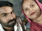 The accused Arvind Singh with his wife Babita.