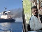 The surviving crew members are safe at present on a jetty ashore in Oman.