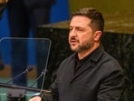 President of Ukraine Volodymyr Zelenskyy addresses the 81st session of the United Nations (U.N.) General Assembly at U.N. Headquarters on September 23, 2026 in New York City. (Getty Images via AFP)