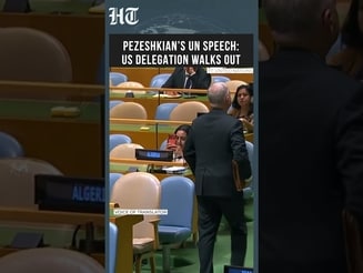 US Delegation Walks Out As Iran President Pezeshkian Speaks At UN