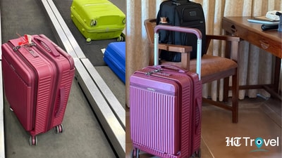 Assembly’s wine cabin suitcase paired style with practical storage, smooth wheels and a spacious front laptop compartment during my Chandigarh work trip. (Hindustan Times) Assembly’s wine cabin suitcase paired style with practical storage, smooth wheels and a spacious front laptop compartment during my Chandigarh work trip. (Hindustan Times)