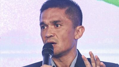 Former India football captain Sunil Chhetri. (PTI) Former India football captain Sunil Chhetri. (PTI)