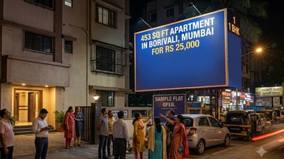 Mumbai real estate market: Did you know that a Borivali apartment that commands nearly ₹56,000 per sq ft today cost just ₹25,000 for the entire 453-sq-ft unit nearly five decades ago?(Picture for representational purposes only) (Gemini Generated Photo ) Mumbai real estate market: Did you know that a Borivali apartment that commands nearly ₹56,000 per sq ft today cost just ₹25,000 for the entire 453-sq-ft unit nearly five decades ago?(Picture for representational purposes only) (Gemini Generated Photo )