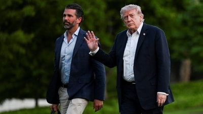 Utah Senator John Curtis talked about Donald Trump Jr's cryptocurrency ventures and his lavish wedding "afterparty" on a private island funded by a Russian oligarch. (File Photo/Reuter)