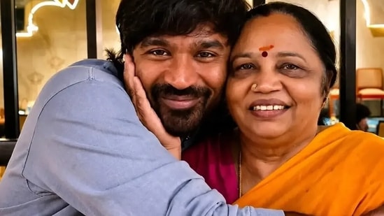 Dhanush shares a close relationship with his mother Vijayalakshmi.