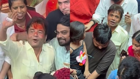 Rajpal Yadav visits Lalbaugcha Raja to seek Lord Ganesha's blessing.