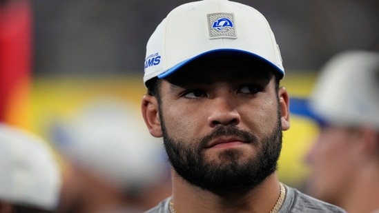 Puka Nacua experienced groin soreness after practice last week.(AP Photo)