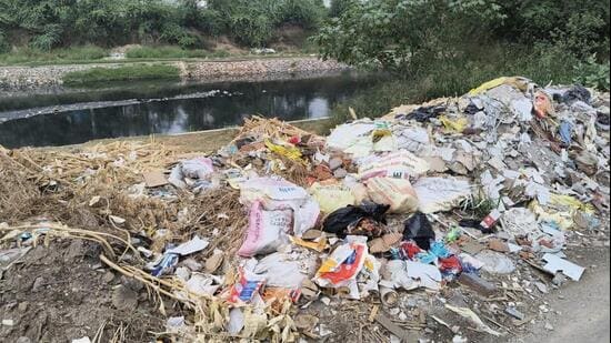 The plan, submitted by Union home ministry, identifies two districts alongside Delhi, Agra, Mathura, Gurugram and Faridabad as places where large volumes of untreated wastewater enter the river system. (HT Photo)
