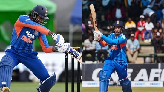Tilak Varma and Vaibhav Sooryavanshi playing for India.