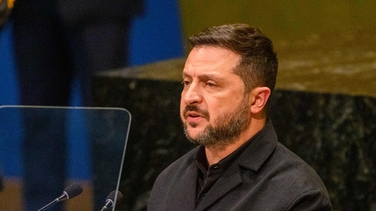 President of Ukraine Volodymyr Zelenskyy addresses the 81st session of the United Nations (U.N.) General Assembly at U.N. Headquarters on September 23, 2026 in New York City. (Getty Images via AFP)