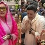 কোমলের হাত ধরে লালবাগচা রাজার দর্শনে এলেন গোবিন্দা