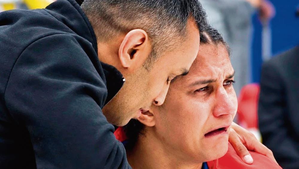 A moment when Tariyal broke down at the Games upon not making it to the final