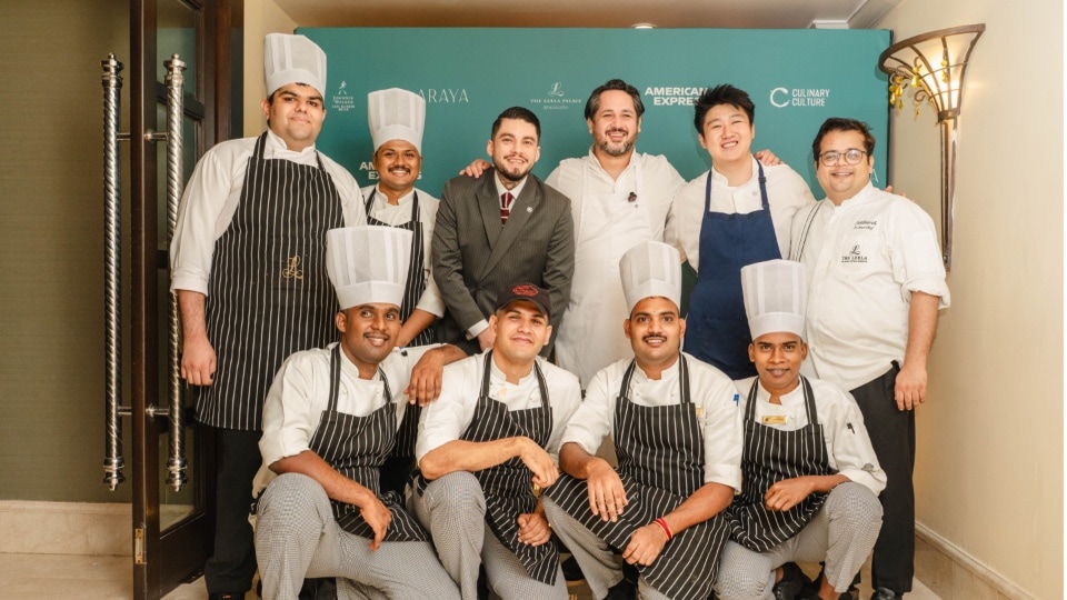 Chef Francisco Araya (centre) with team of The Leela Palace Bengaluru during the exclusive two-day showcase of Araya at Le Cirque Signature. (Pic: The Leela Palace Bengaluru) Chef Francisco Araya (centre) with team of The Leela Palace Bengaluru during the exclusive two-day showcase of Araya at Le Cirque Signature. (Pic: The Leela Palace Bengaluru)