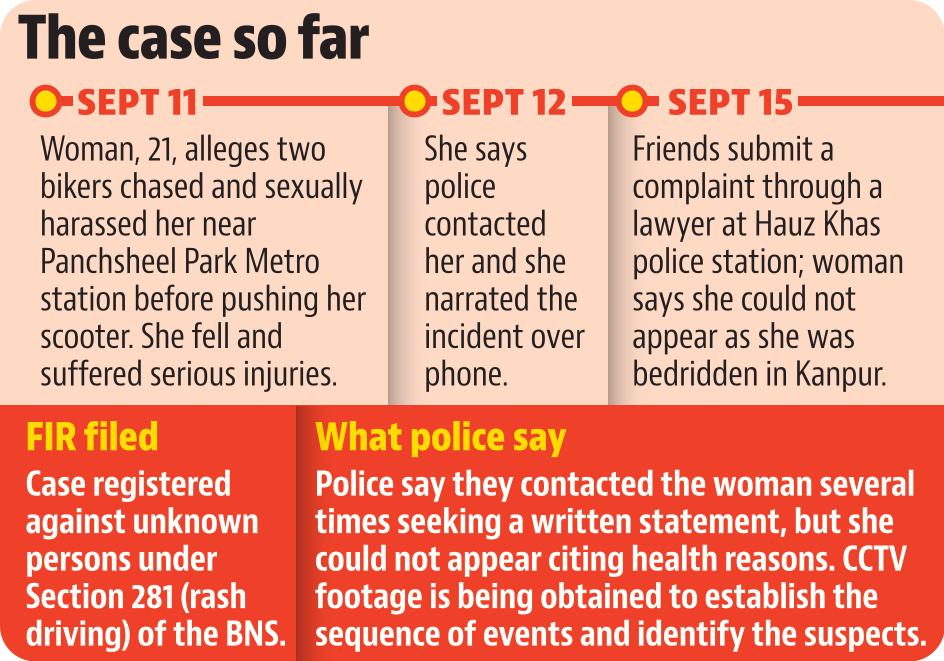Deputy commissioner of police (south) Anant Mittal said a case was registered under Section 281 (rash driving) of the Bharatiya Nyaya Sanhita. (HT) Deputy commissioner of police (south) Anant Mittal said a case was registered under Section 281 (rash driving) of the Bharatiya Nyaya Sanhita. (HT)