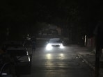 A poorly lit stretch near Lady Shri Ram College (LSR), close to Aastha Kunj park, on Wednesday.