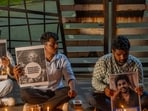Students hold candles in memory of the second-year IIT Bombay student who died by suicide.(Satish Bate/ HT Photo)